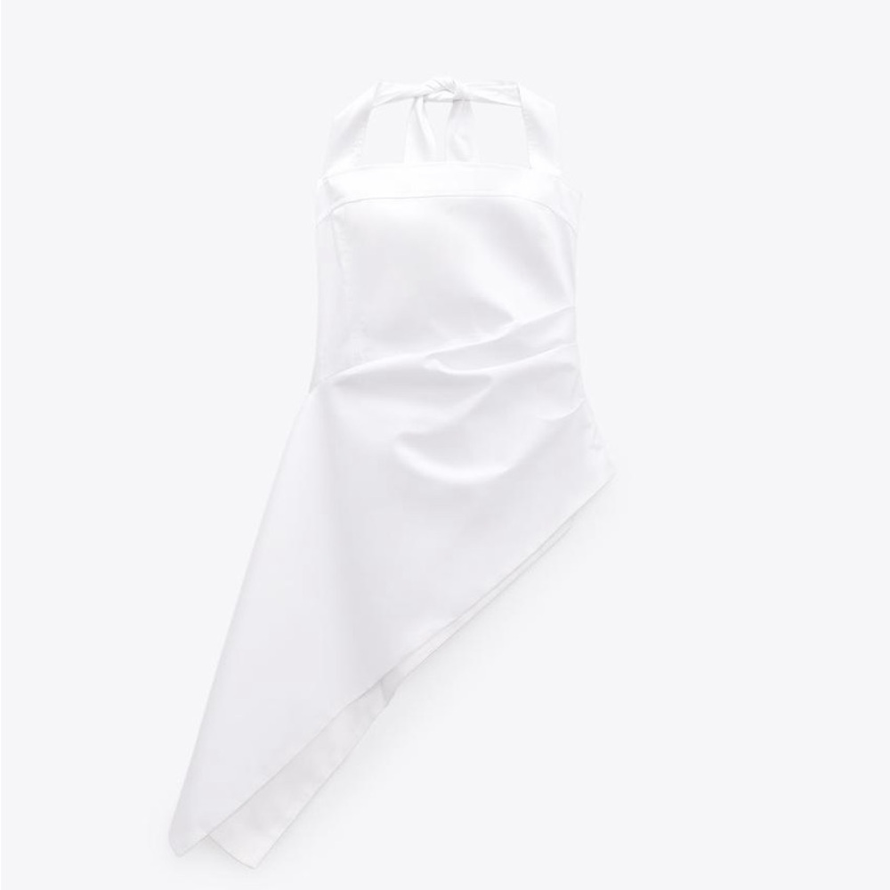 Zara ASYMMETRIC GABARDINE TOP